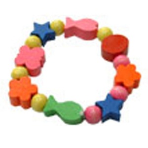 Bracelet en bois pour enfants, coloré, motif visage souriant, perles en bois, bijoux pour bébés, en bois, pour l'exportation - Product Image 4