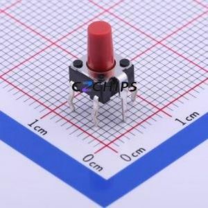 SKHHQNA010 Tactile Switch Through hole Component (THT),6x6mm Switch Single Pole Single Throw Round Button Through Hole 6mm - Product Image 1