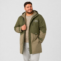Parka longue matelassée pour homme grande taille, à capuche, entièrement zippée, avec poches, coupe-vent, streetwear, hiver, grandes tailles, surdimensionnée 6XL 7XL