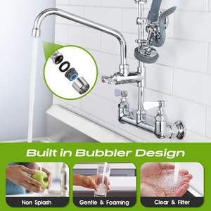 <span class=keywords><strong>Grifo</strong></span> de Fregadero Comercial de 25 Pulgadas con Rociador, <span class=keywords><strong>Grifo</strong></span> de Fregadero para Hotel y Restaurante con Cabezal de Rociado Extraíble, <span class=keywords><strong>Grifo</strong></span> de Latón de Alta Calidad - Product Image 3