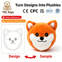 Pelota Inflable de Peluche con Cabeza de Oso, Perro o Zorro, Suave y Golpeable, para Niños, Juguete Deportivo, Juego de Fiesta de Cumpleaños, OEM