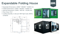 METGOOD Casa Modular Expandible Portátil de Panel Sándwich Contemporáneo para Vida Fuera de la Red |   Cabaña en la Montaña Nevada/Oficina Remota