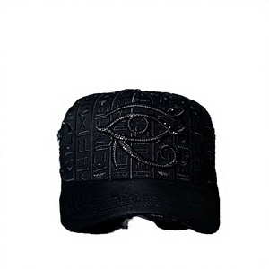 หมวกเบสบอลปักมือ 5 แผง ผ้าฝ้าย 100% ปีกโค้ง สำหรับทุกเพศ - Product Image 2