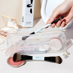 Per Jessup professionale doppio lato Set di pennelli per il trucco T502 include pennello fondotinta e trucco spugna Set T881 per il trucco