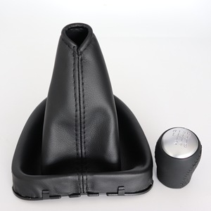 Leather Gear <b>Shift</b> <b>Knob</b> Cover For Nissan Qashqai 6 Speed Manual Transmission Ergonomic Design - Product Image 2