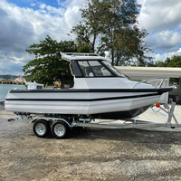 Bateau de pêche en aluminium de 6m, bateau avec ponton rempli de mousse