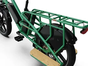 Vélo électrique familial polyvalent à longue portée avec double batterie, frein hydraulique, suspension intégrale, capteur de couple, absorption des chocs, <span class=keywords><strong>cargo</strong></span> - Product Image 6
