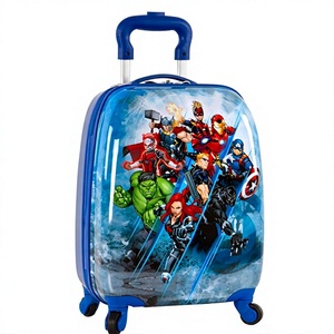 Valise à roulettes rigide personnalisée pour garçons, 18 pouces, imprimée sur mesure avec divers motifs de dessins animés, bagage de voyage pour étudiants - Product Image 2