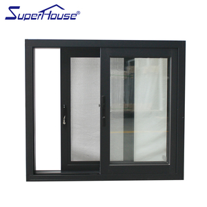 NOA NFRC American Approve Standard Stainless Steel Mesh <strong>White</strong> Color <strong>Aluminum</strong> Sliding <strong>Window</strong> - Product Image 1