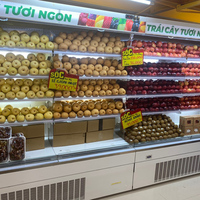 Vitrine réfrigérée à porte ouverte sans givre à économie d'énergie pour supermarché, idéale pour fruits, légumes et viandes