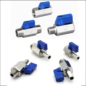 Shut-off Ball valve pn63 thép không gỉ Mini Ball valve với nhanh chóng-cắm ống cắm nối - Product Image 6