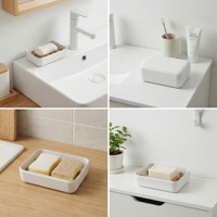 Support à Savon en Bambou Grande Taille Écologique avec Plateau de Drainage en Bambou pour Salle de Bain et Hôtel