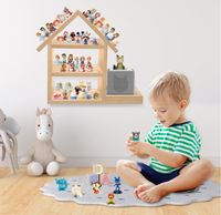 Étagère Tonie magnétique de grande taille FSC&BSCI, étagère Toniebox pour 70 à 85 figurines Tonie, étagère de rangement en bois de pin Tonie