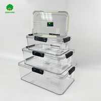 Conteneur de stockage hermétique en PET de haute qualité pour réfrigérateur, boîte alimentaire en plastique pour la conservation des légumes et des fruits frais
