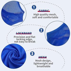 Rompi Latihan Sepak Bola Berjaring dengan Nomor Cetak Kustom Grosir untuk Olahraga Tim - Product Image 3