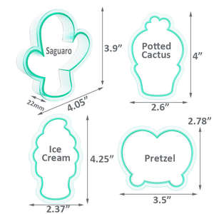 Ensemble de découpoirs à biscuits en plastique Sweet Sugarbelle Cactus, moule à biscuits en pâte à sucre pour glaçage royal - Product Image 4