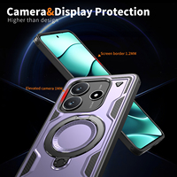 Étui de téléphone magnétique avec support de charge sans fil, coque protectrice mate antichoc pour Redmi Note 14 Pro Plus 14C 13C 13 12C 13R