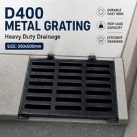 Grille de drainage en fonte ductile D400 300x500mm pour charges lourdes, couvercle de caniveau pour autoroute, vente directe usine