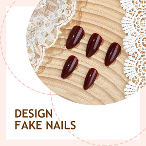 <span class=keywords><strong>Faux</strong></span> <span class=keywords><strong>ongles</strong></span> en forme d'amande couleur chair, style européen et américain, pour l'automne et l'hiver, <span class=keywords><strong>ongles</strong></span> de manucure de haute qualité, couleur unie. - Product Image 3