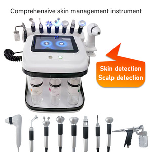Appareil d'analyse de la peau du visage par hydrodermabrasion, équipement de beauté multifonctionnel pour le visage, 9 en 1, soin de la peau, lifting du visage, machine anti-rides - Product Image 2