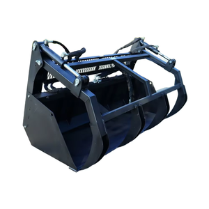 Cubo multiusos SkidSteer <span class=keywords><strong>Grapple</strong></span> de 82 pulgadas, accesorios para cargadora de dirección deslizante, cubo con pinza para manejo de alimentación - Product Image 1