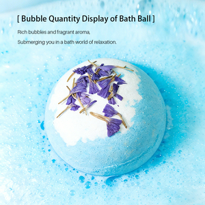 Bombes de bain relaxantes et anti-stress faites à la main, aux cristaux naturels de luxe, aux fleurs séchées, pour bain moussant et douche, 100g - Product Image 4