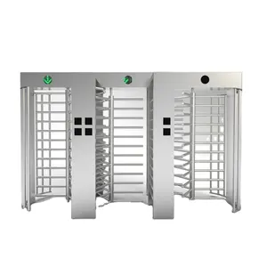 Puerta giratoria de seguridad automática Equipo de control de acceso Seguridad 3 canales RFID 3 carriles torniquete de altura completa 304 Inoxidable