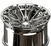 Nouvelles jantes SIMEI en alliage d'aluminium forgé en trois parties, 16-26 pouces, 5x112/114.3/120, design concave chromé, rayons multicolores, 25 mm/20 mm