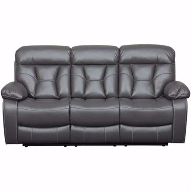 Factory directly hot selling comfortable electric massage and heat air leather fabric recliner sofa with drink up console