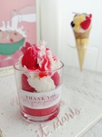 HongYu vente en gros bricolage alimentaire bougie faite à la main luxe parfumé crème glacée bougie aromatique Dessert bougies personnalisées