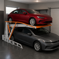 Lève-voiture hydraulique compact avec arrêt d'urgence pour garages domestiques