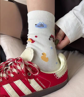 Chaussettes de sport décontractées en tricot jacquard avec élasthanne, antidérapantes, avec logo personnalisé