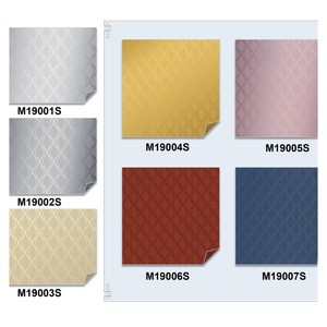 Nuevos diseños modernos 3d papel tapiz metálico para decoración del hogar, rollos de papel tapiz dorado para interiores en exist - Product Image 6