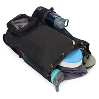 Kit de survie d'urgence portable personnalisé, sac à dos en nylon avec cordon de serrage, maille respirante transparente, capacité de 1L, pour les voyages, la salle de sport, la plage