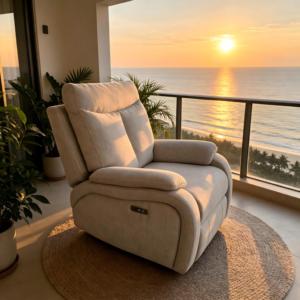 Fauteuil électrique monoplace motorisé inclinable et extensible, rembourré en mousse, pour salon, idéal pour personnes âgées et handicapées - Product Image 3