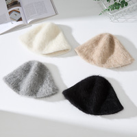 Sombrero de Lana de Alpaca de Lujo para Mujer, Gorro Cálido y Peludo, Elegante Sombrero de Invierno para Viajar