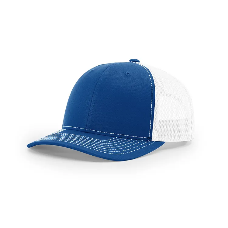 Customized Sports Mesh Baseball Cap Slightly Curved Brim Kid Adult Richardson 112 6 Panel Trucker Cap Mesh Hats With Custom Logo