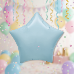 Ballon étoile en feuille d'aluminium Party Love, 48 cm, bleu, jetable, pour les fêtes d'anniversaire des nourrissons - Product Image 3