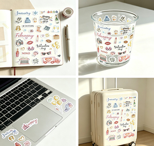 Pegatinas de Vinilo con Corte Personalizado de Dibujos Animados, Pegatinas Decorativas Mate Impermeables, Pegatinas con Impresión de Logotipo Personalizado - Product Image 4