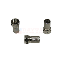 Conector F macho Twist on F para Wire Satellite RG6 Coax RF Metric Imperial System Connector