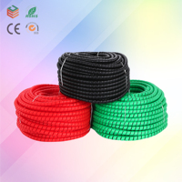 Protector de Cables en Espiral de PP Ignífugo, Envoltura de Alambre en Espiral Aislada, Resistente al Fuego para Cableado de Equipos de Gabinetes Eléctricos