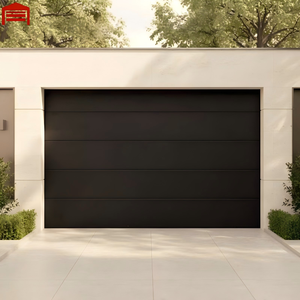 <span class=keywords><strong>Porte</strong></span> <span class=keywords><strong>de</strong></span> <span class=keywords><strong>garage</strong></span> sandwich moderne en aluminium noir FUZHIHU, vente en gros d'usine, taille personnalisée, certifiée CE, garantie 2 ans, <span class=keywords><strong>porte</strong></span> isolée - Product Image 1
