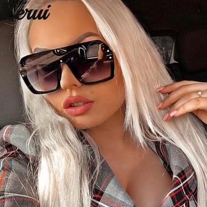 Lunettes De soleil De luxe carrées surdimensionnées <span class=keywords><strong>2020</strong></span>, verres solaires pour femmes, De marque Vintage, en métal, UV400 - Product Image 1