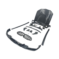 Alerón delantero estilo LD, difusor trasero, falda lateral, parrilla, kit de carrocería de fibra de carbono para Bmw X6 G06 X6M 2019-2023