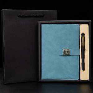 Wholesale Luxury Leather Hardcover A5 <b>Notebook</b> Custom Corporate <b>Diary</b> Pen Gift for Valentine's Day - Product Image 1
