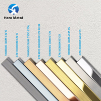 Bande de transition en acier inoxydable de haute qualité, étanche et durable, pour plafond, bordure dorée brillante, profil en U pour carrelage, norme australienne