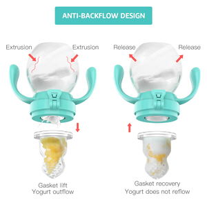 NCVI <span class=keywords><strong>Biberon</strong></span> à presser sans BPA pour bébé Mangeoire à céréales en silicone pour bébé Mangeoire aux fruits frais Sucette - Product Image 4
