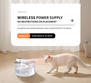 Fontanella <span class=keywords><strong>per</strong></span> <span class=keywords><strong>Gatti</strong></span> <span class=keywords><strong>a</strong></span> <span class=keywords><strong>Batteria</strong></span>, Grande Capacità, Design Wireless, Induzione <span class=keywords><strong>a</strong></span> Infrarossi Intelligente, <span class=keywords><strong>Abbeveratoio</strong></span> <span class=keywords><strong>per</strong></span> Animali con Multi-Filtrazione - Product Image 2