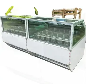 Commercial Freezer Italian Hard Ice Cream Gelato Display Refrigerator Freezer Showcase