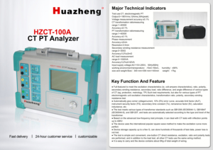 Huazheng HZCT-100A Analizador de Transformadores de Corriente con Precisión del 0.05% HZCT-100Un Gdhg108a CT Integral - Product Image 1